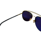 Tom Ford Black/Gold Brow Frame Aviatior Sunglasses