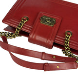 Chanel Red Leather Large Jetsetter Boy 2Way Handbag 2011