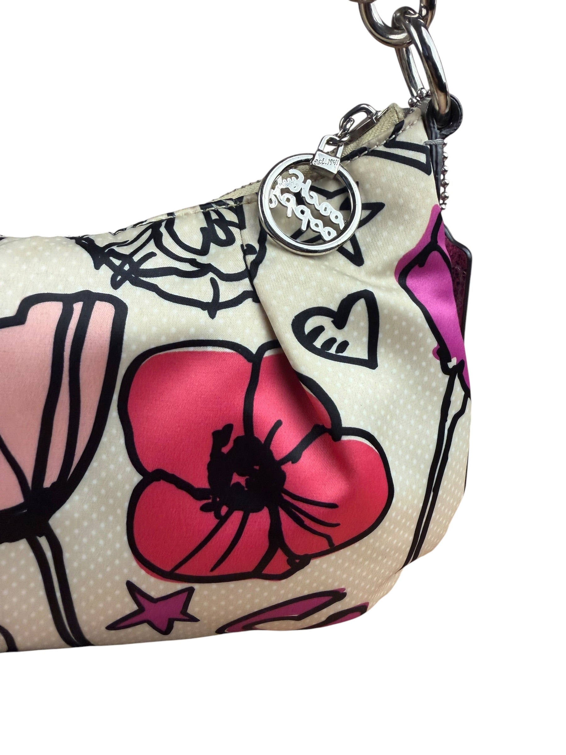 Coach Poppy Multicolor Petal Print RockerTwo-Way Bag