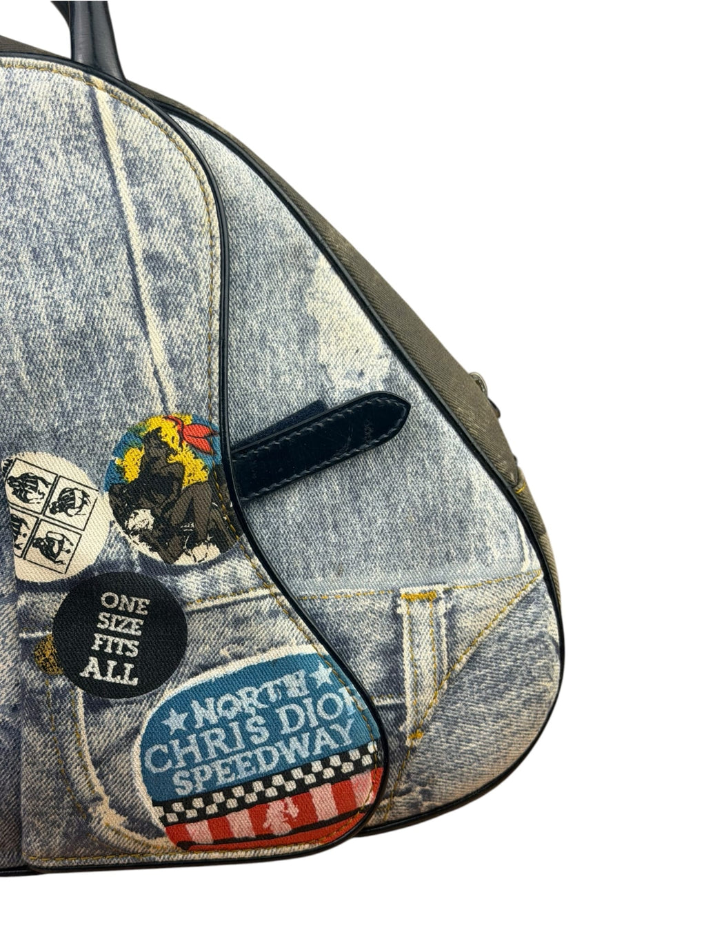 Christian Dior Denim Speedway Double Saddle Bag