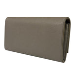 Celine Grey Leather Long Flap Wallet