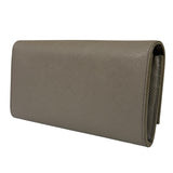 Celine Grey Leather Long Flap Wallet