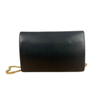 Fendi Black Leather Envelope Wallet On Chain