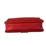 Chanel Red Quilted Leather Boy Flap Bag 2010