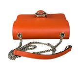 Gucci Orange Leather G Dollar Interlocking Small Shoulder Bag