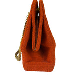 Chanel Vintage Red Quilted Tweed Shoulder Bag 1994