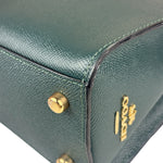 Coach Teal Crossgrain Leather Tilly Satchel 23 Two-Way Bag