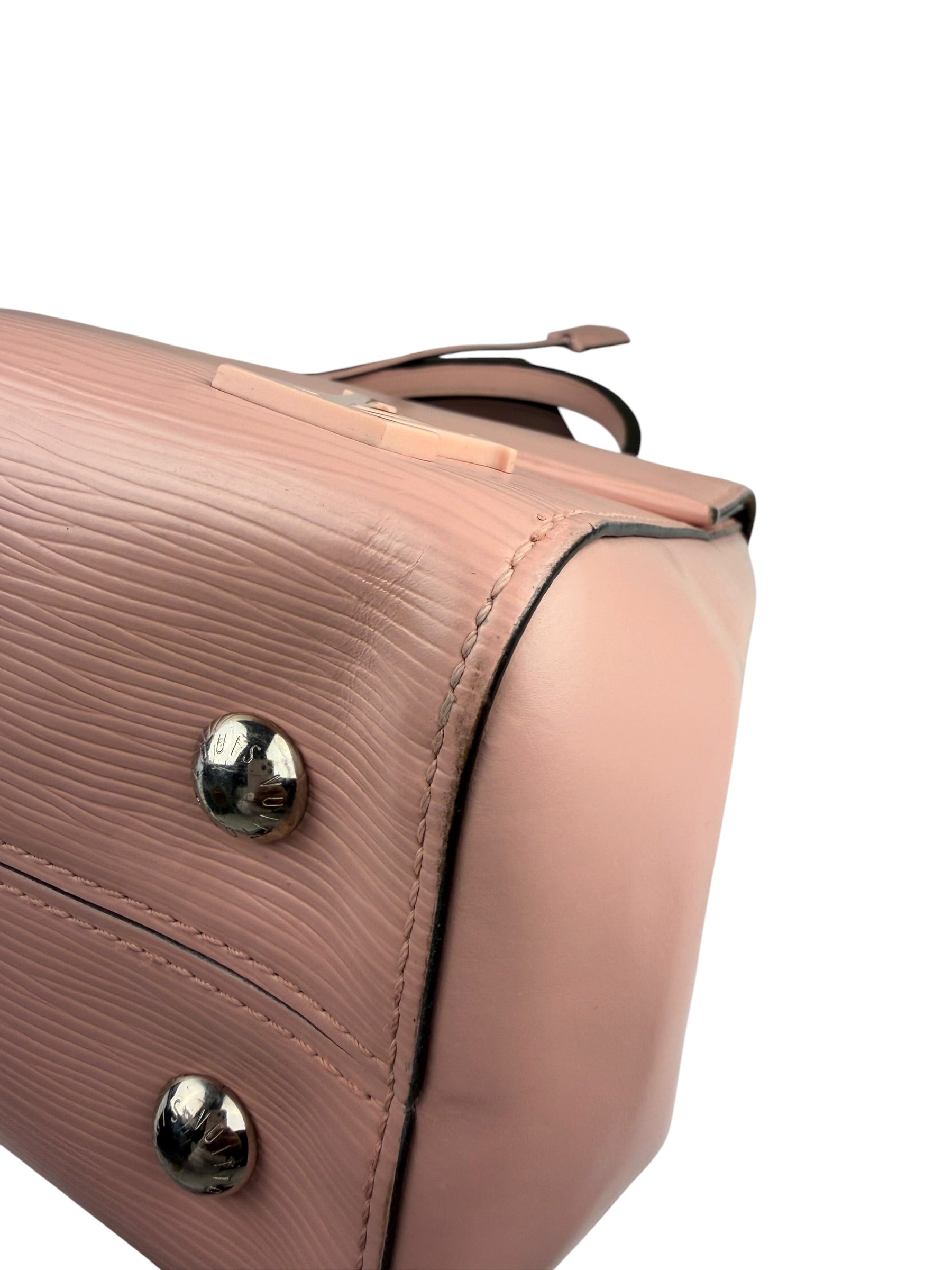 Louis Vuitton Nude Pink Epi Leather Cluny Rose Ballerine Hand Bag