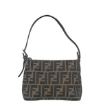 Fendi Leather Trim Zucca Pochette