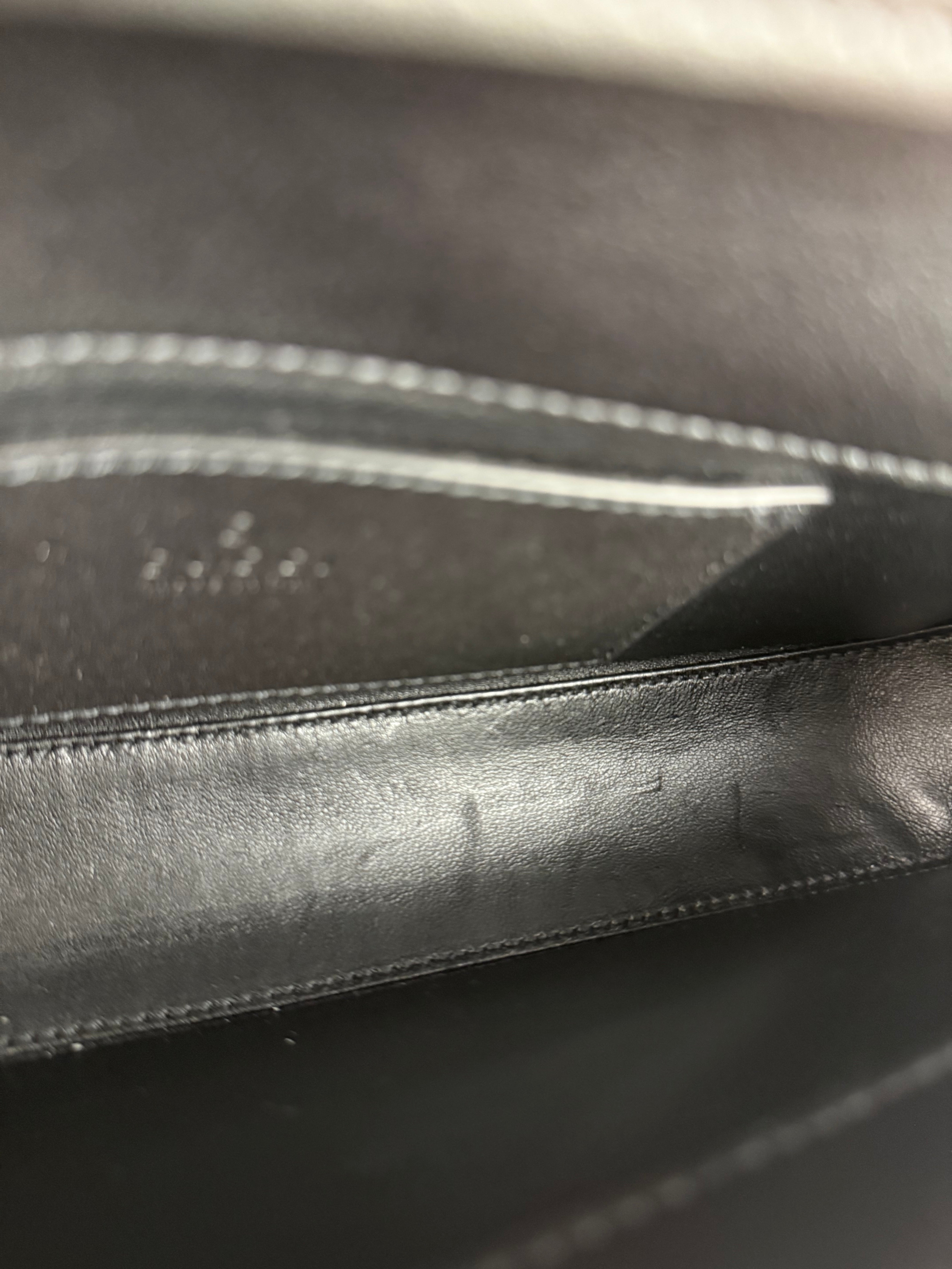 Gucci Black Leather Bamboo Night Small Clutch/Pochette