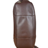 Prada Rich Brown Vitello Daino Sound Lock Satchel Shoulder Bag