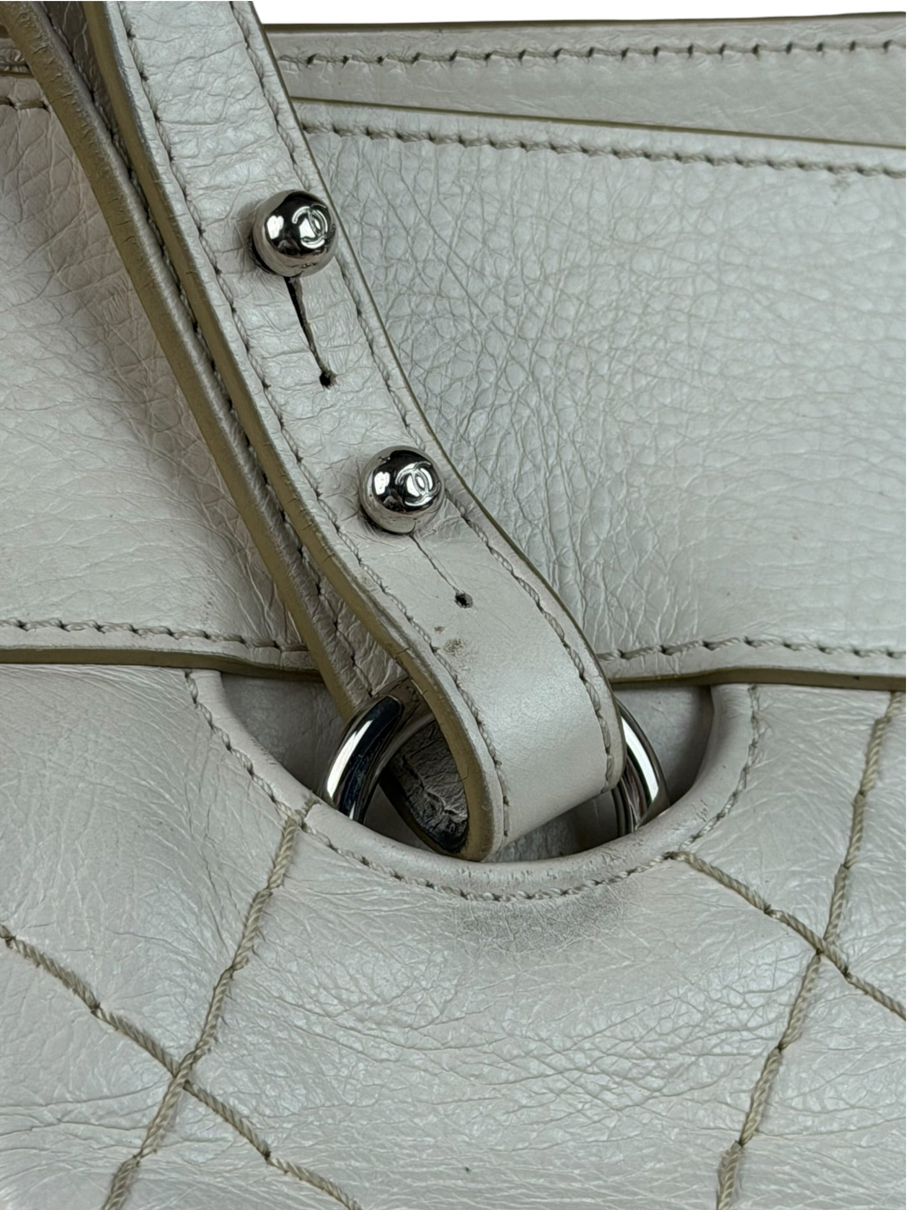 Chanel Beige Quilted Leather Tote 2009