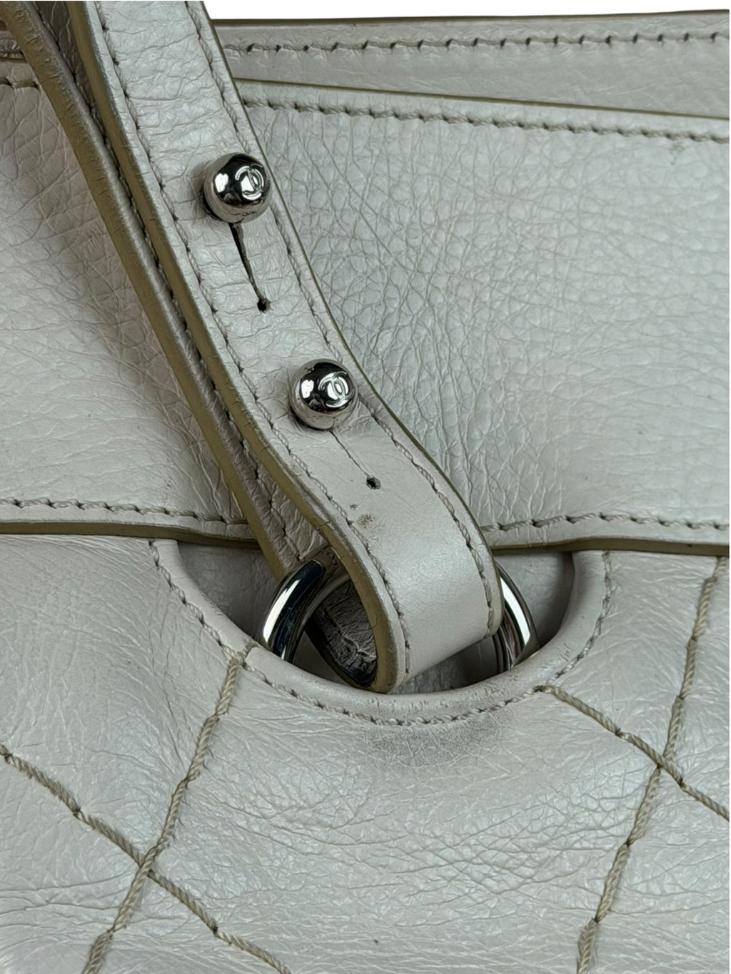 Chanel Beige Quilted Leather Tote 2009