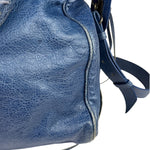 Balenciaga Navy Leather Moto Work Two-Way Bag
