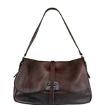 Prada Vintage Brown Leather Cervo Antik Messenger Bag