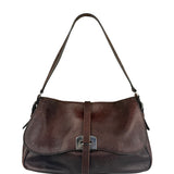 Prada Vintage Brown Leather Cervo Antik Messenger Bag