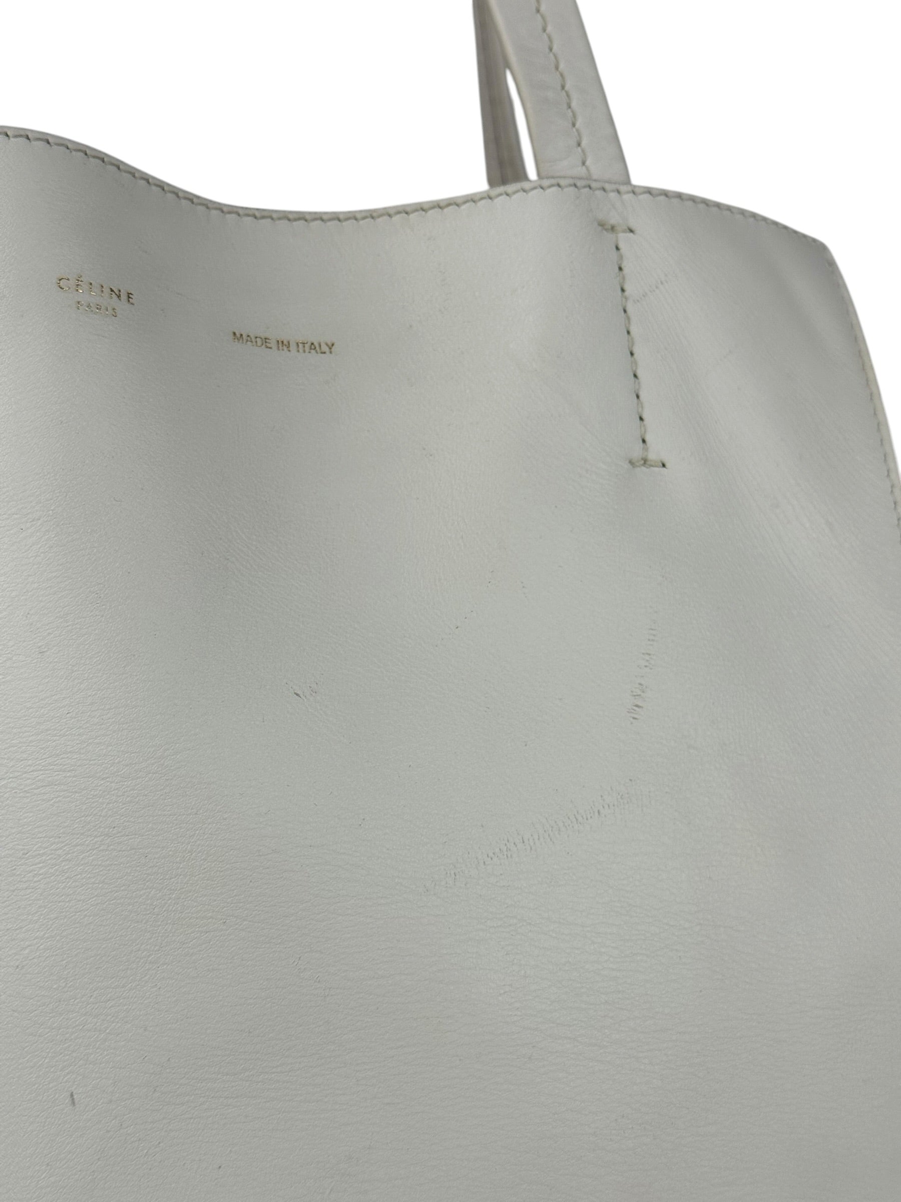 Celine Cabas Phantom Orange Suede Tote Bag