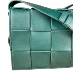 Bottega Veneta Forest Green Intrecciato Cassette Crossbody