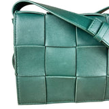Bottega Veneta Forest Green Intrecciato Cassette Crossbody
