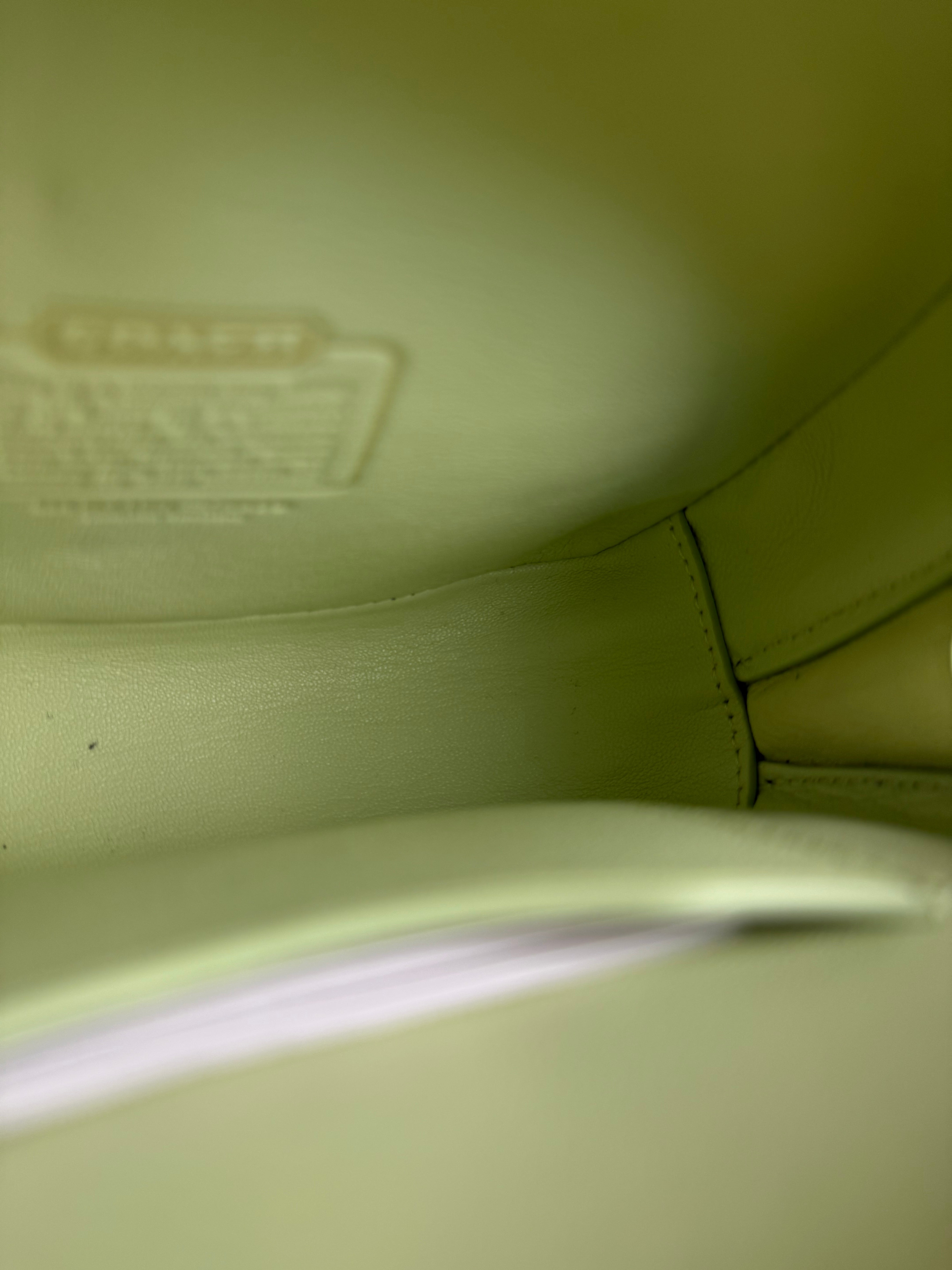 Coach Lime Nappa Leather Top Handle Bag