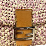 Fendi Raffia Crochet Baguette