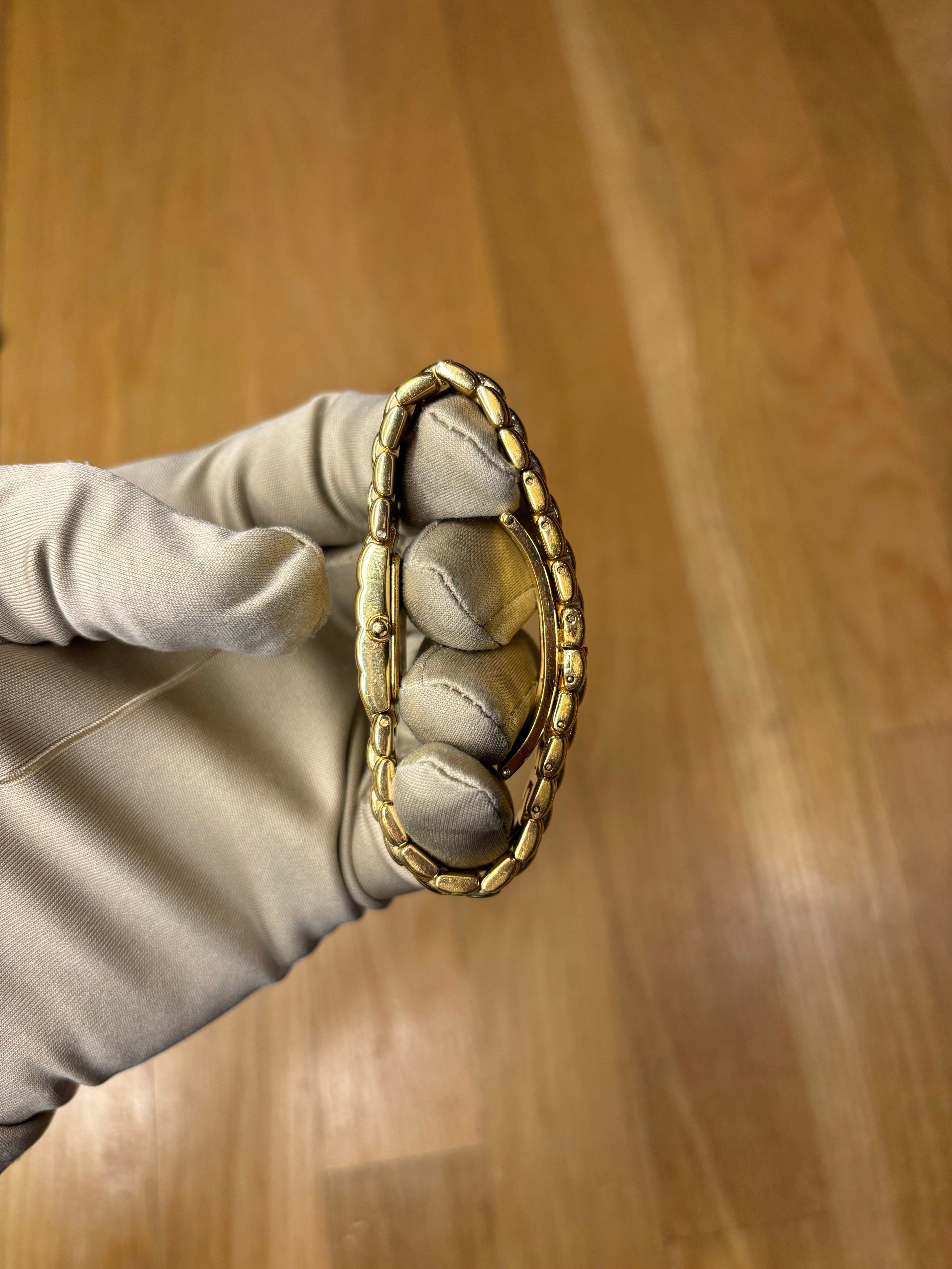 Fendi Gold Plated Rectangular Champagne Dial