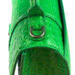 Balenciaga Fluo Green Crocodile Embossed Hourglass XS Two-Way Bag