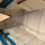 Gucci Diamante Bright Blue Leather Top Handle Bag