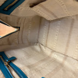 Gucci Diamante Bright Blue Leather Top Handle Bag