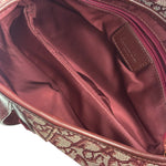 Christian Dior Burgundy Leather Oblique Saddle Handbag