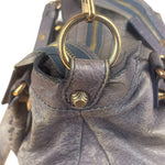 Balenciaga Vintage Distressed Purple Leather City Bag