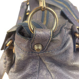 Balenciaga Vintage Distressed Purple Leather City Bag