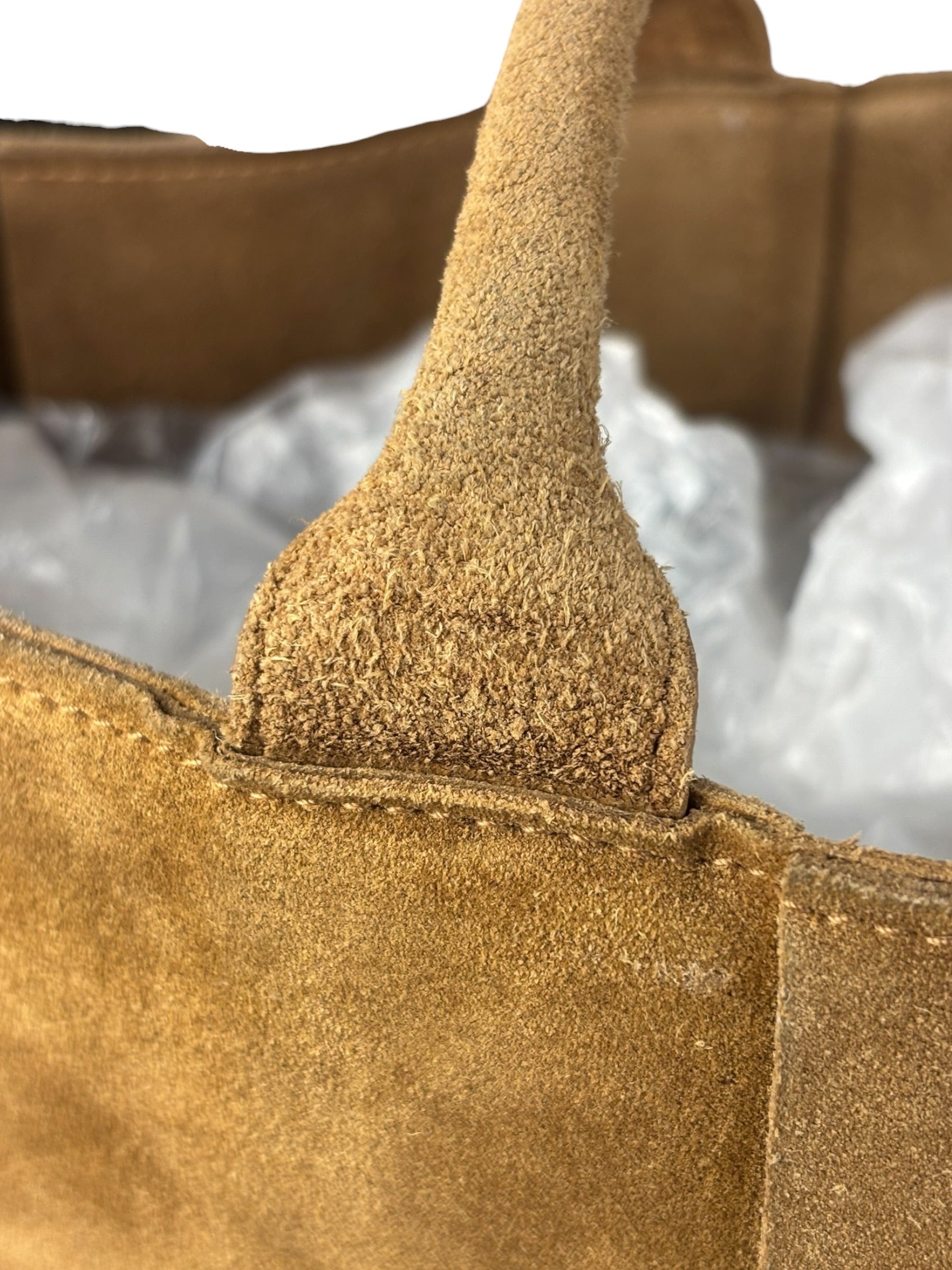 Bottega Veneta Brown Suede Maxi Intrecciato Arco Tote