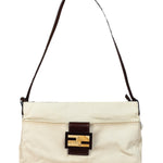 Fendi Cream Baguette Shoulder Bag