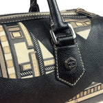 Chanel Cream Leather Coated Canvas Le Train Boston Bag 2006