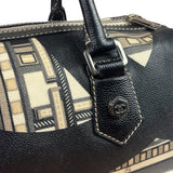 Chanel Cream Leather Coated Canvas Le Train Boston Bag 2006