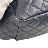 Chanel Navy Blue Leather Drawstring Bucket Two-Way Bag 2018