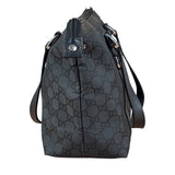 Gucci Black Leather Trim GG Canvas Abbey Zip Tote Bag