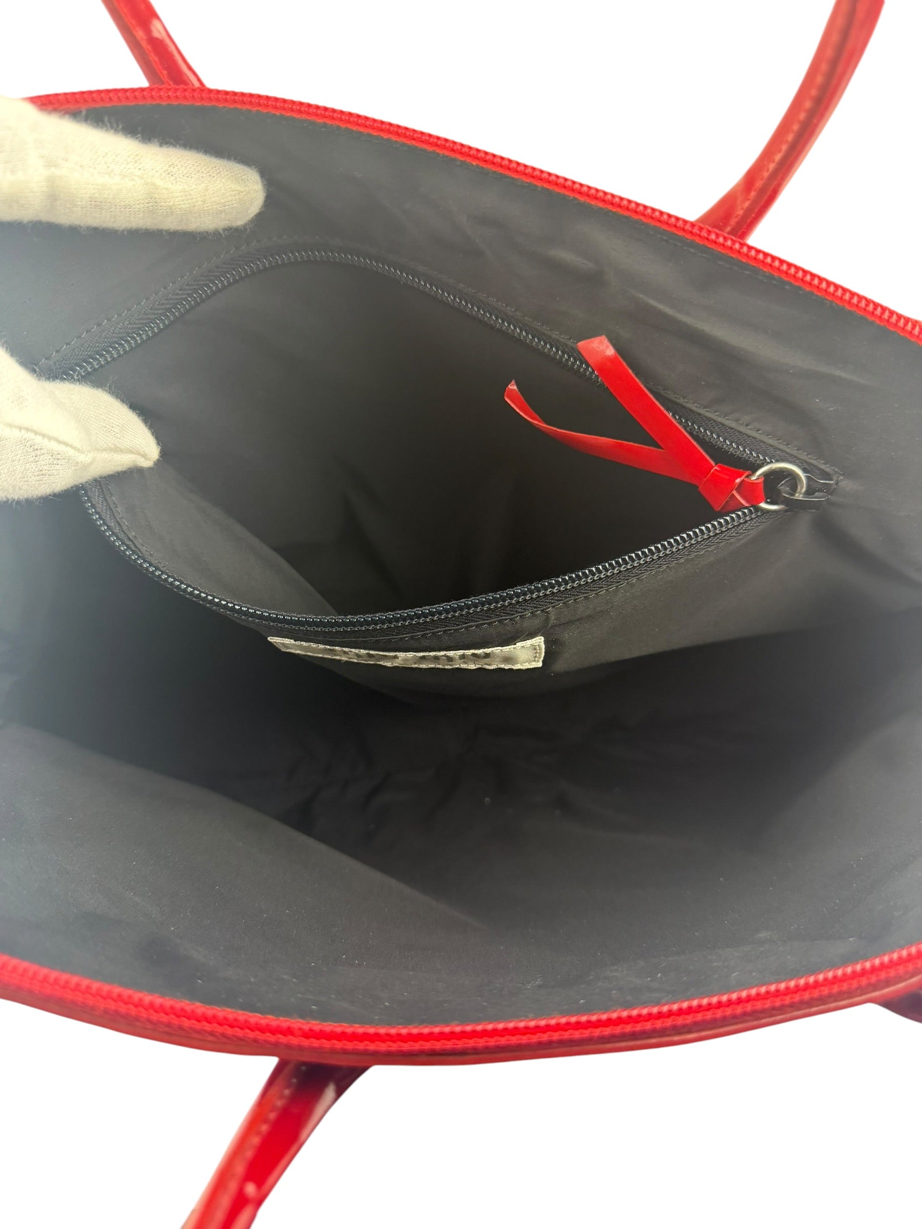 Miu Miu Glossy Candy Red Patent Leather Tote Bag