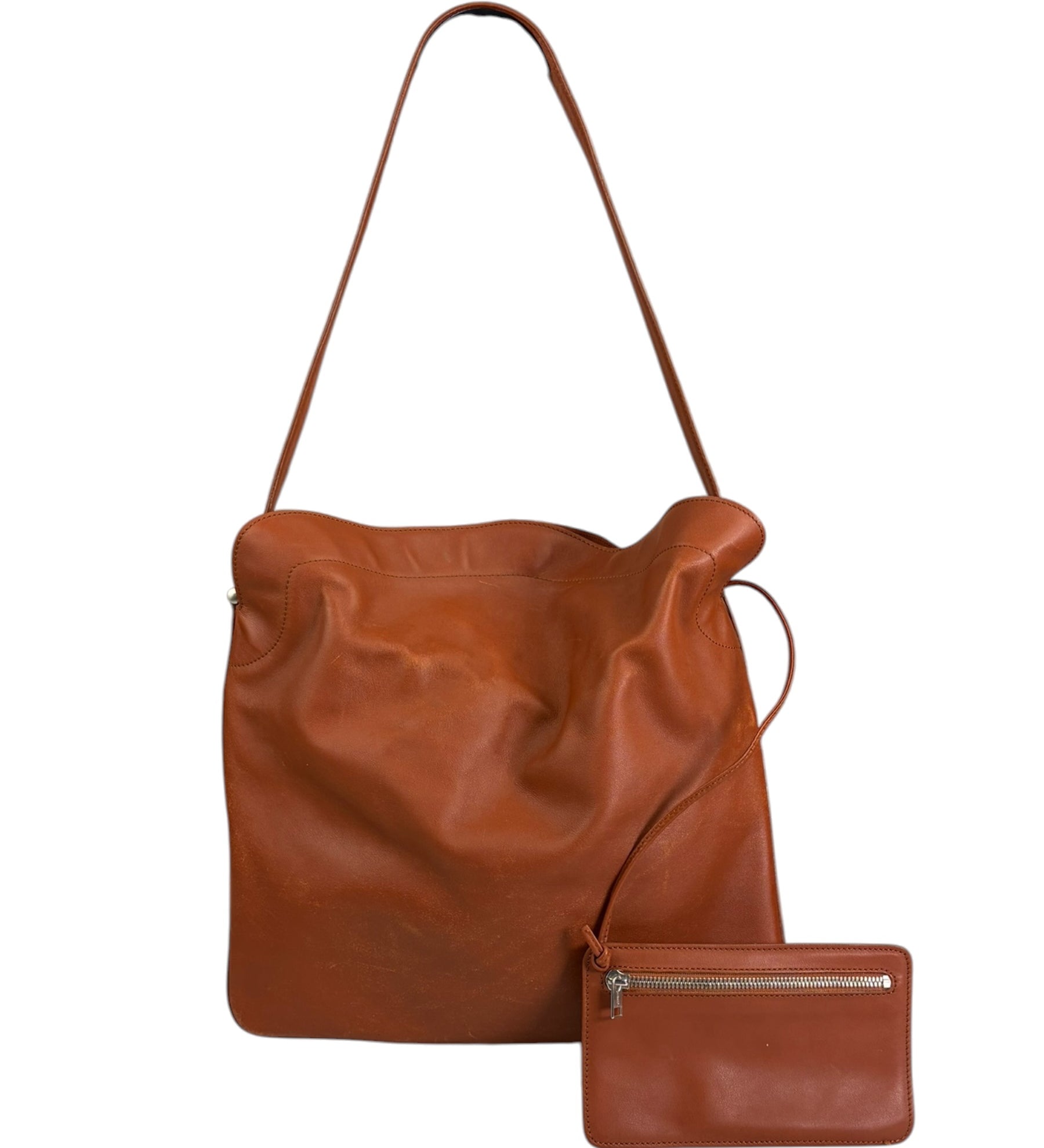 Loewe Vintage Brown Leather Shoulder Bag