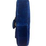 Gucci GG Blue Velvet Marmont Shoulder Bag