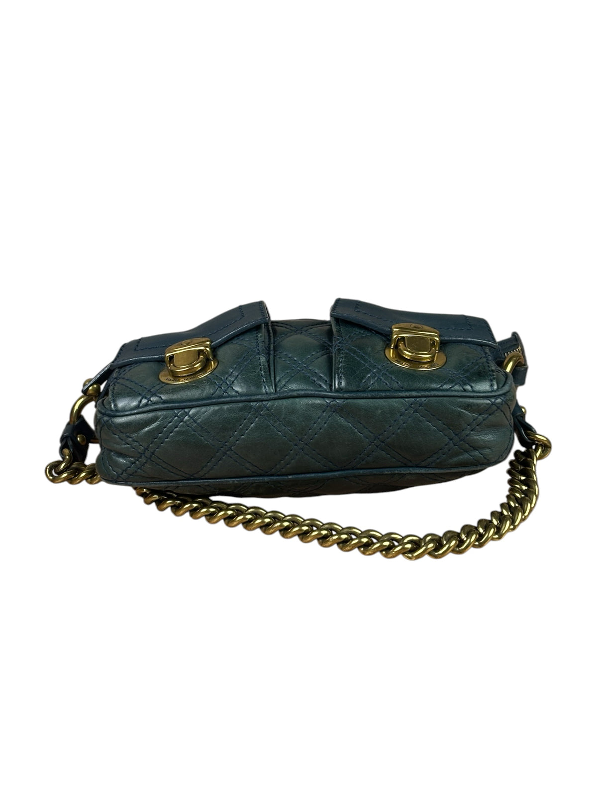 Marc Jacobs Green Quilted Leather Multipocket Shoulder Bag