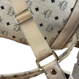 MCM Beige Leather Monogram Medium Stark Backpack