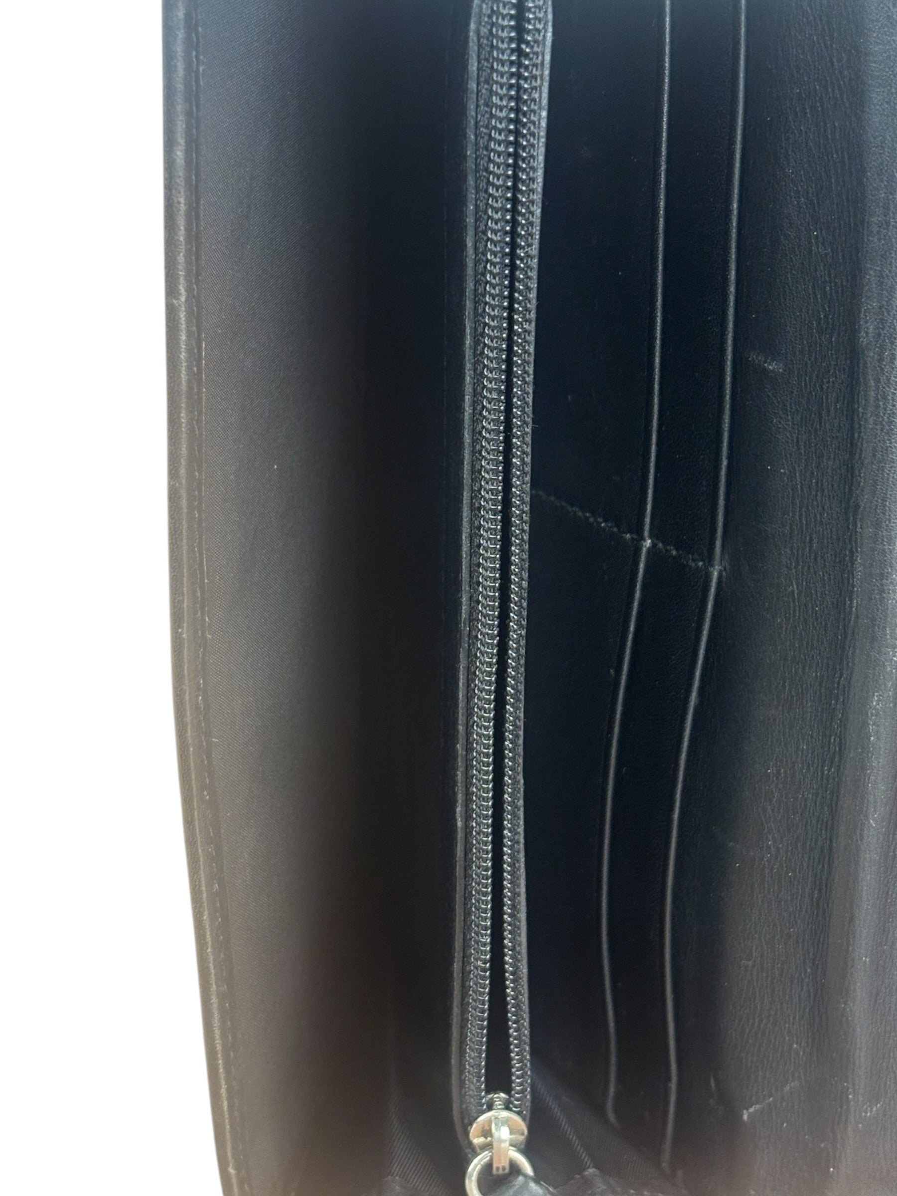 Christian Dior Vintage Black Canvas Trotter Long Wallet