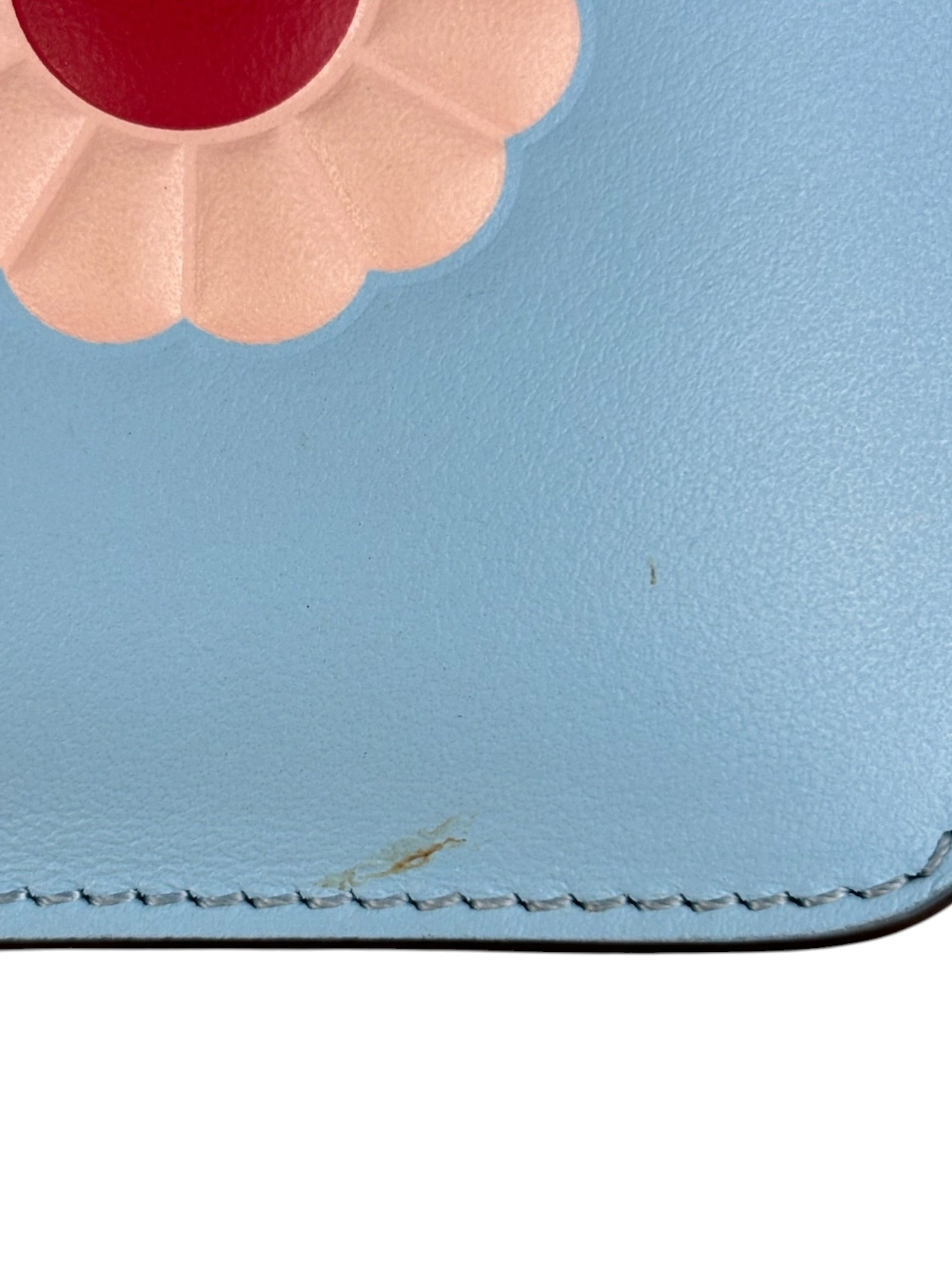 Fendi Monsters Blue Leather Key Wallet