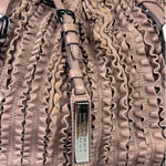 Burberry Purple Leather Ruffled Lowery Bag