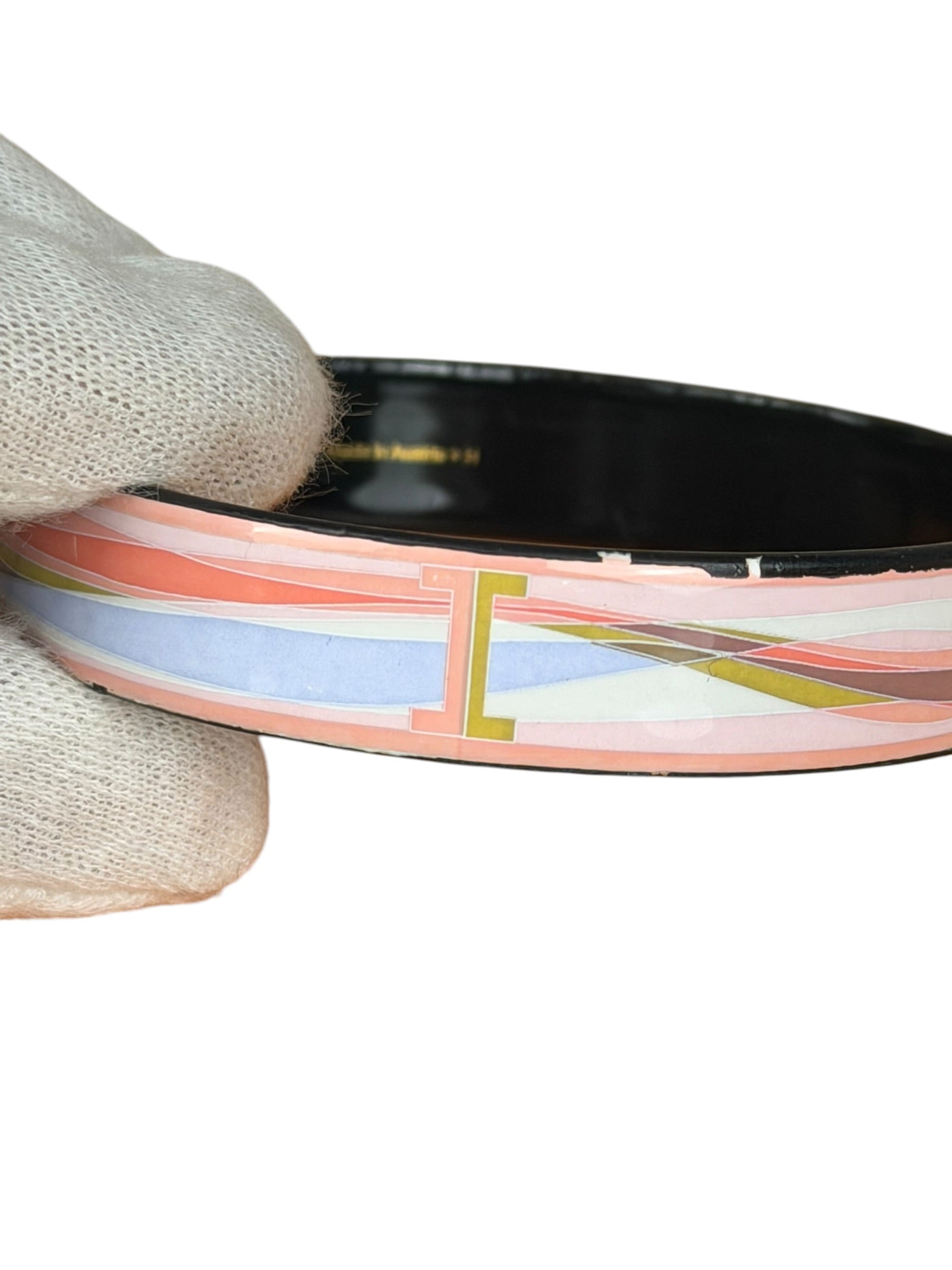 Hermes Abstract Wave Multicolor Bangle Bracelet