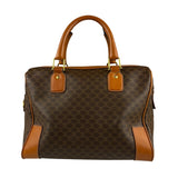 Celine Vintage Macadam Canvas Boston Bag