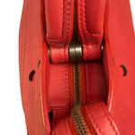 Balenciaga Red Leather Blackout City Two-Way Bag