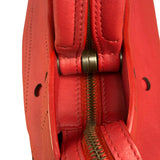 Balenciaga Red Leather Blackout City Two-Way Bag